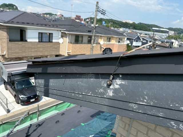 配線金具周辺の破風